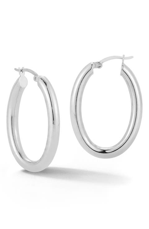 Oval Hoop Earrings