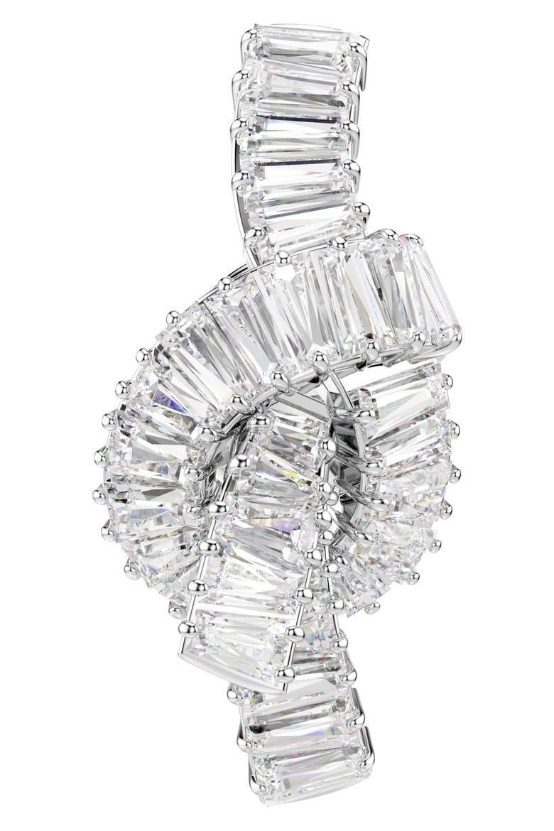 Matrix Tack Knot Brooch, Main, color, RHODIUM/ WHITE