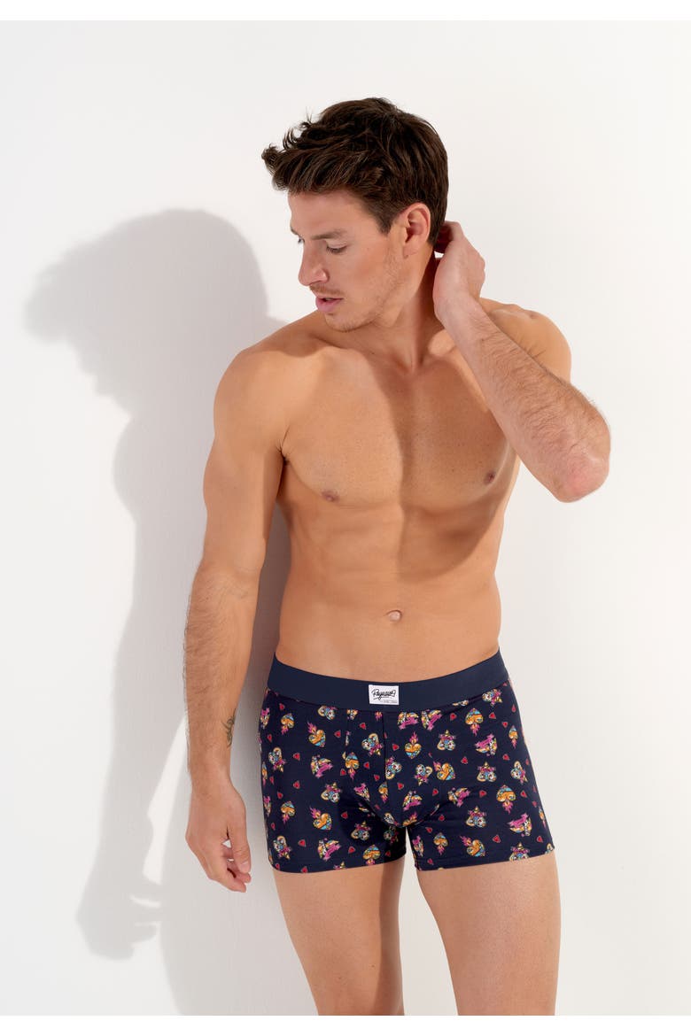 Love Story Boxer Briefs, Alternate, color, Navy Print