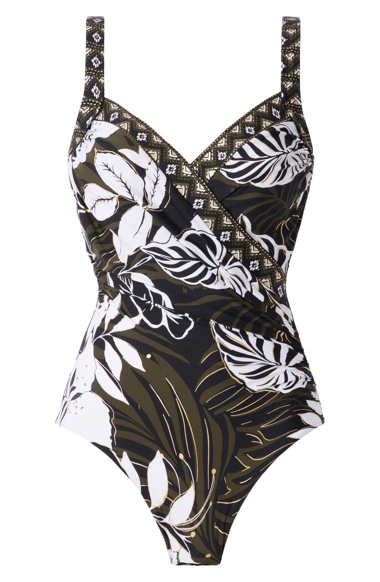 Miraclesuit<sup>®</sup> Elle Dorado Sanibel Underwire One-Piece Swimsuit, Alternate, color, Black/ Multi