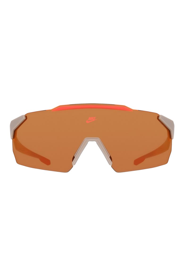 Limitless 61mm Shield Sunglasses, Main, color, COLLEGE GREY / ORANGE MIRROR