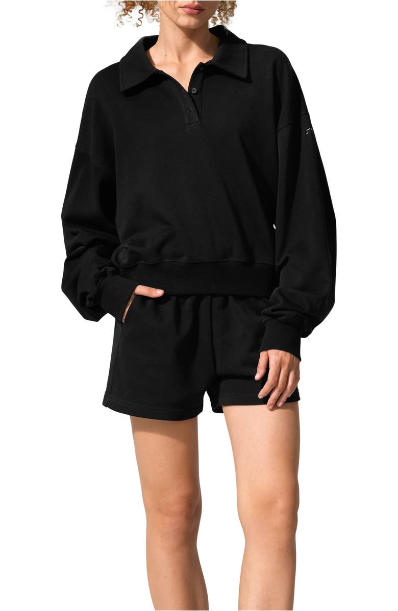 Lilysilk SILKERRY Oversized Heirloom '89 Polo Collar Sweatshirt, Main, color,