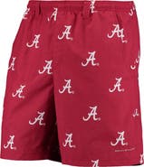 Columbia Men's Columbia PFG Crimson Alabama Crimson Tide Backcast II 8" Omni-Shade Hybrid Shorts