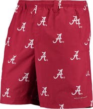 Columbia Men's Columbia PFG Crimson Alabama Crimson Tide Backcast II 8" Omni-Shade Hybrid Shorts
