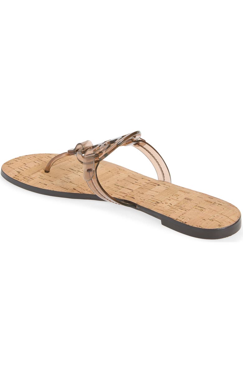 Tory Burch Miller Jelly Thong Sandal, Alternate, color, Soft Brown