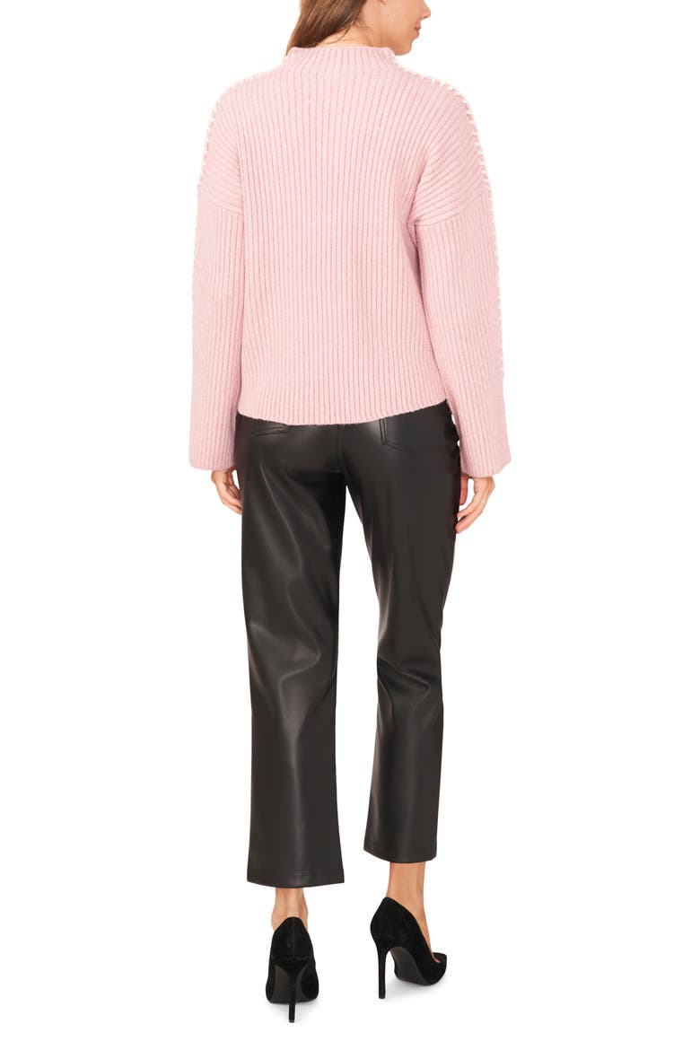 Contrast Stitch Sweater, Alternate, color, ZEPHYR PINK