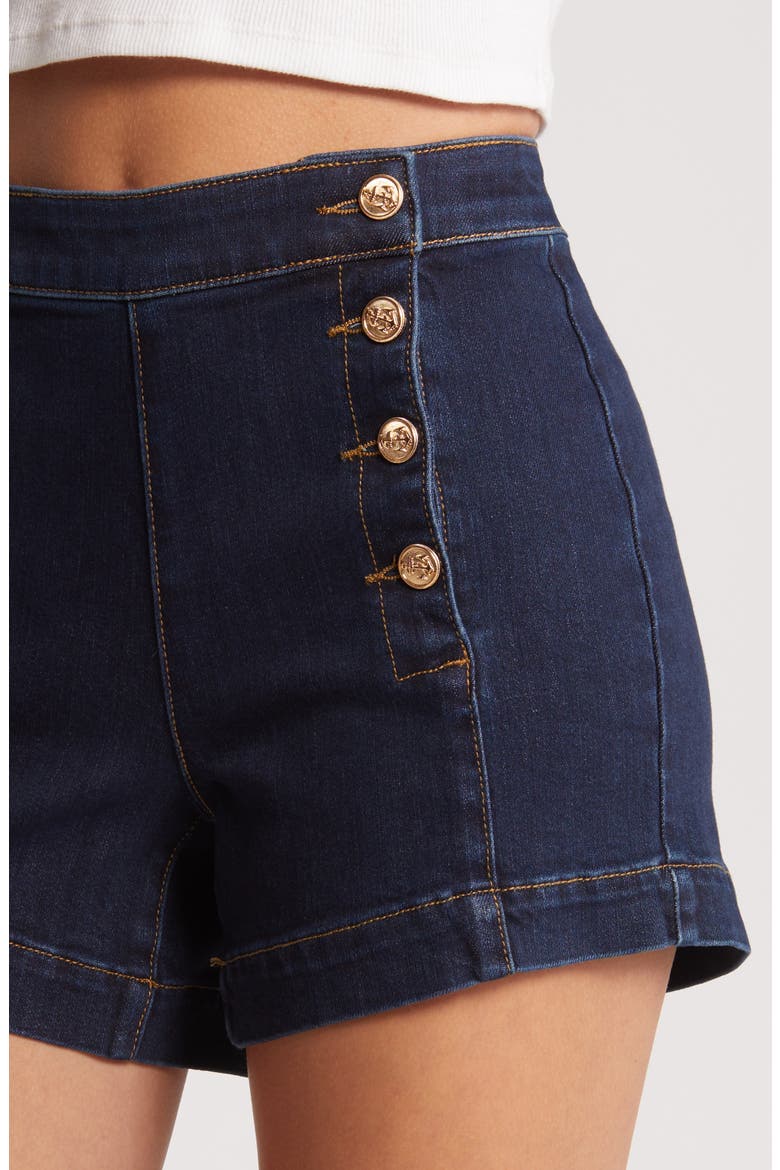 Sailor Denim Shorts, Alternate, color, DARK BLUE