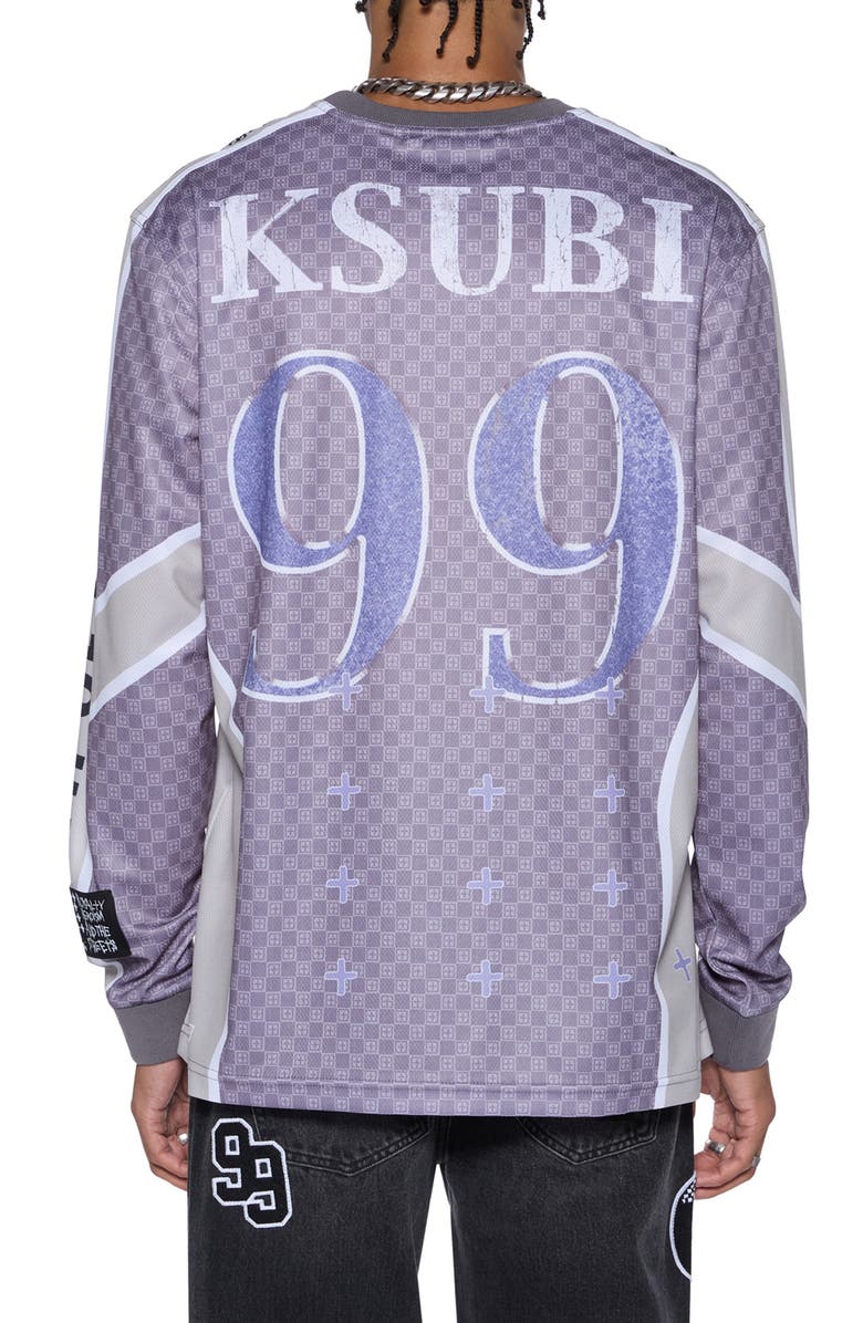 Ksubi Garage Moto Long Sleeve Graphic T-Shirt, Alternate, color, Black/ Grey