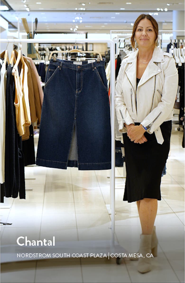 Wild Roses Denim Midi Skirt, sales video thumbnail