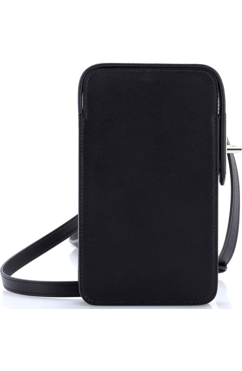 Pre-Owned Hermes Hac a Box Phone Case Tadelakt, Main, color, Noir