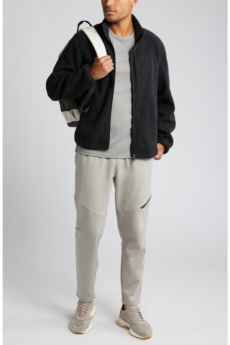 High Pile Fleece Jacket, Alternate, color, BLACK