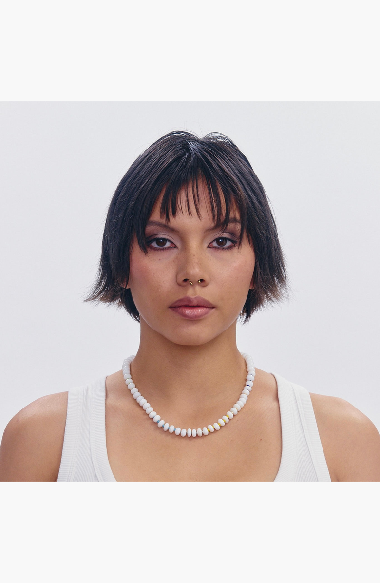 SHOP SPICY DAN Poppi Gender Inclusive Opal Necklace, Alternate, color, Ivory