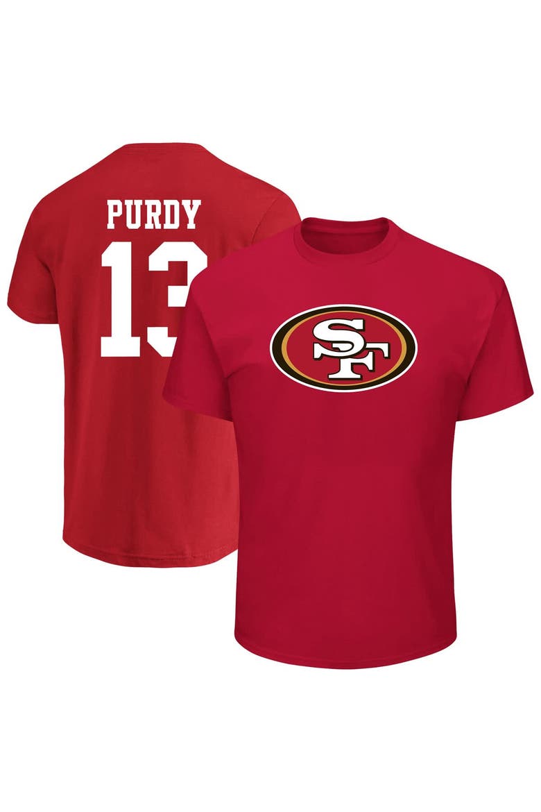 Men's Fanatics Brock Purdy Scarlet San Francisco 49ers Big & Tall Player Name & Number T-Shirt, Main, color, Scarlet