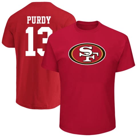 Men's Fanatics Brock Purdy Scarlet San Francisco 49ers Big & Tall Player Name & Number T-Shirt