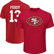 FANATICS Men's Fanatics Brock Purdy Scarlet San Francisco 49ers Big & Tall Player Name & Number T-Shirt