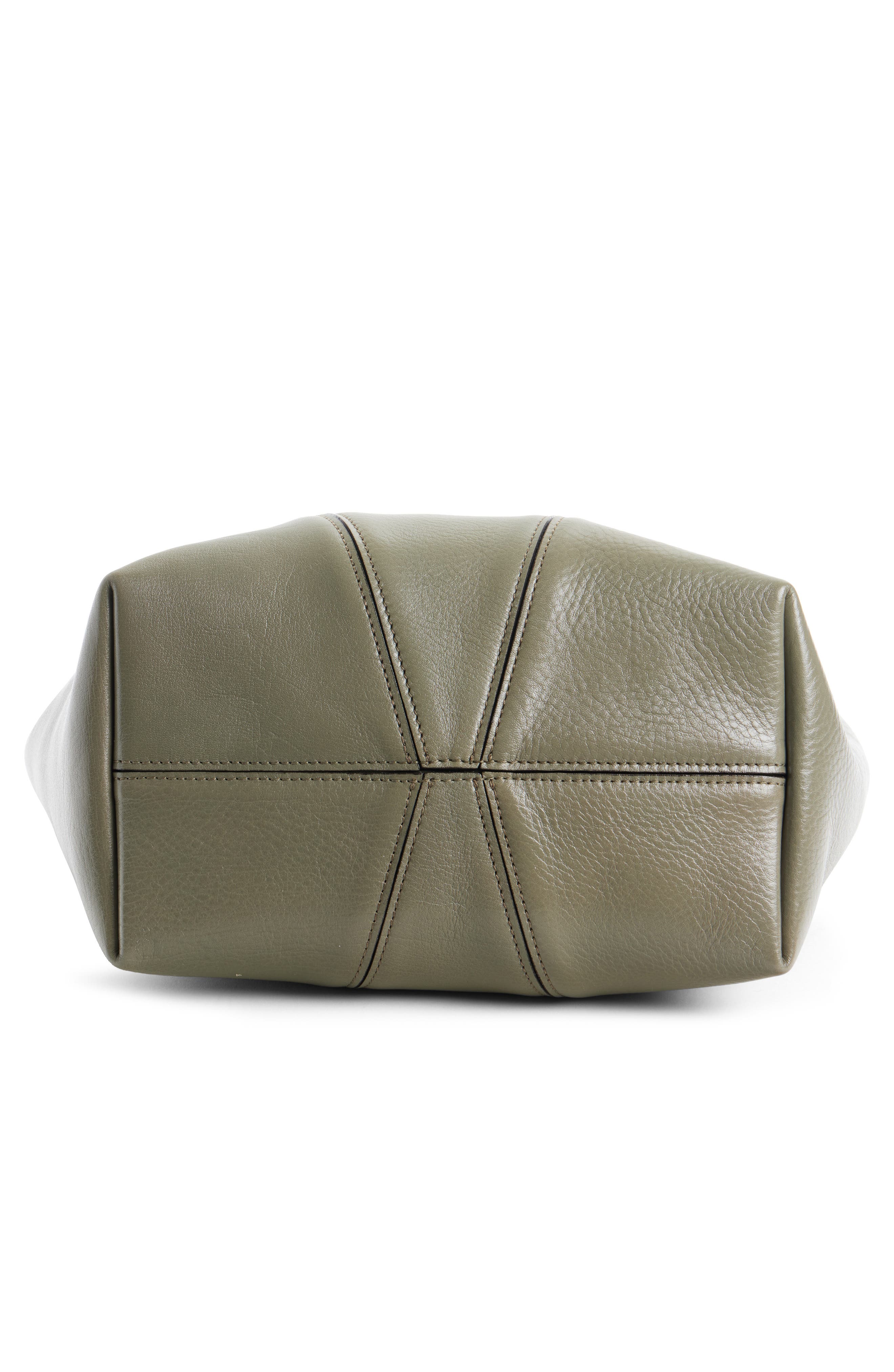 Spin Leather Tote, Alternate, color, ALOE GREEN