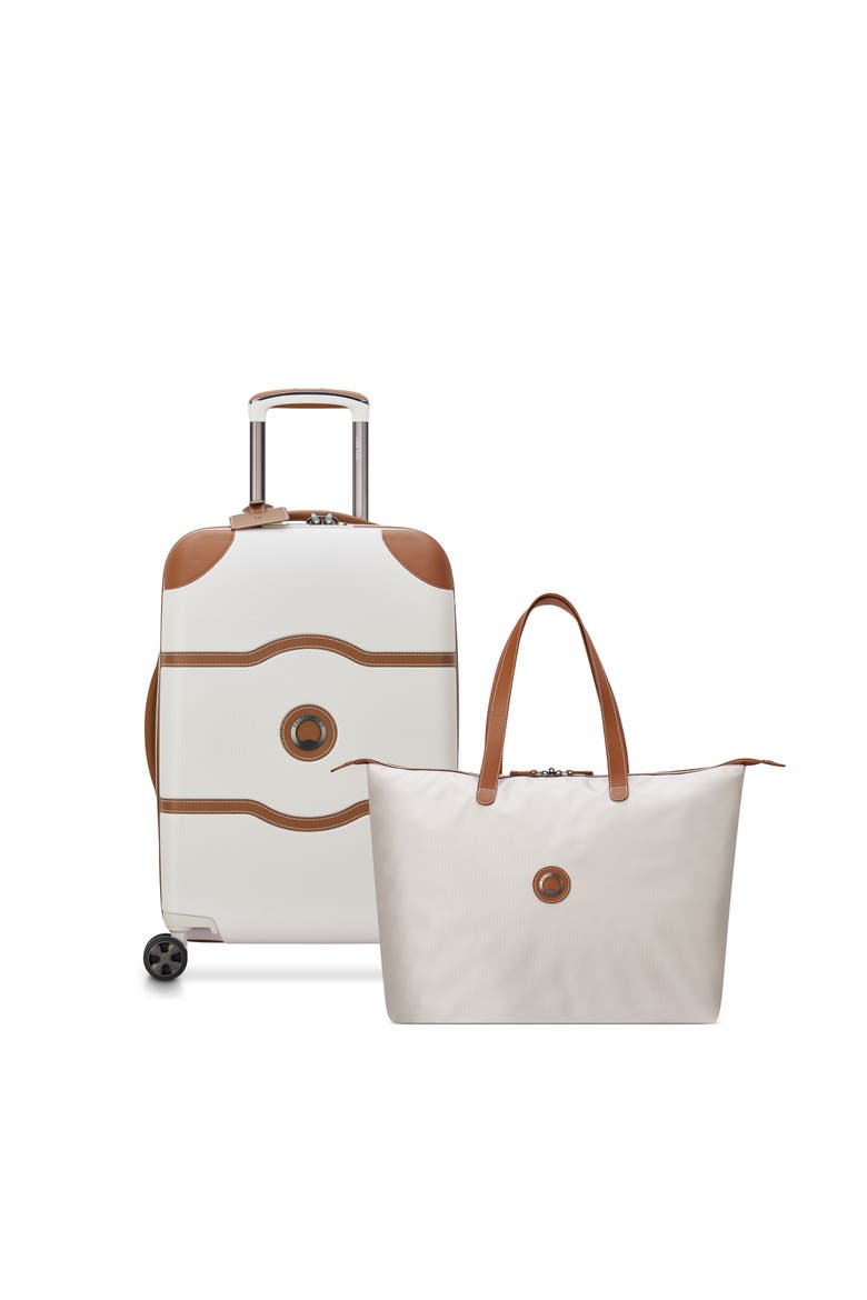 Chatelet Air 2.0 - 2 Piece Set - 21" Carry-On Spinner & Tote Bag, Main, color, Angora