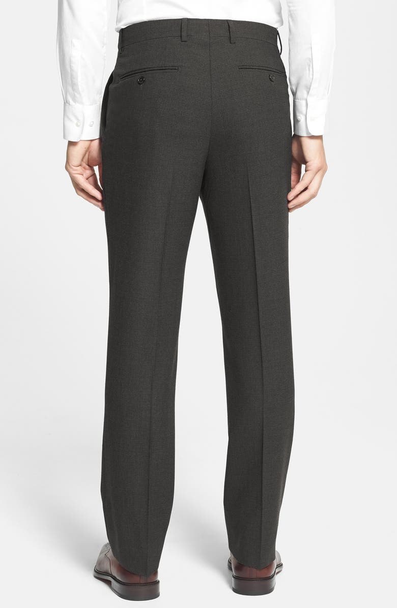 Santorelli Flat Front Windowpane Trousers, Alternate, color,