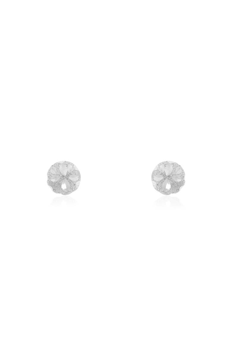 The Lovery Fine Jewelry Sparkle Cut Ball Stud Earrings, Alternate, color, White Gold
