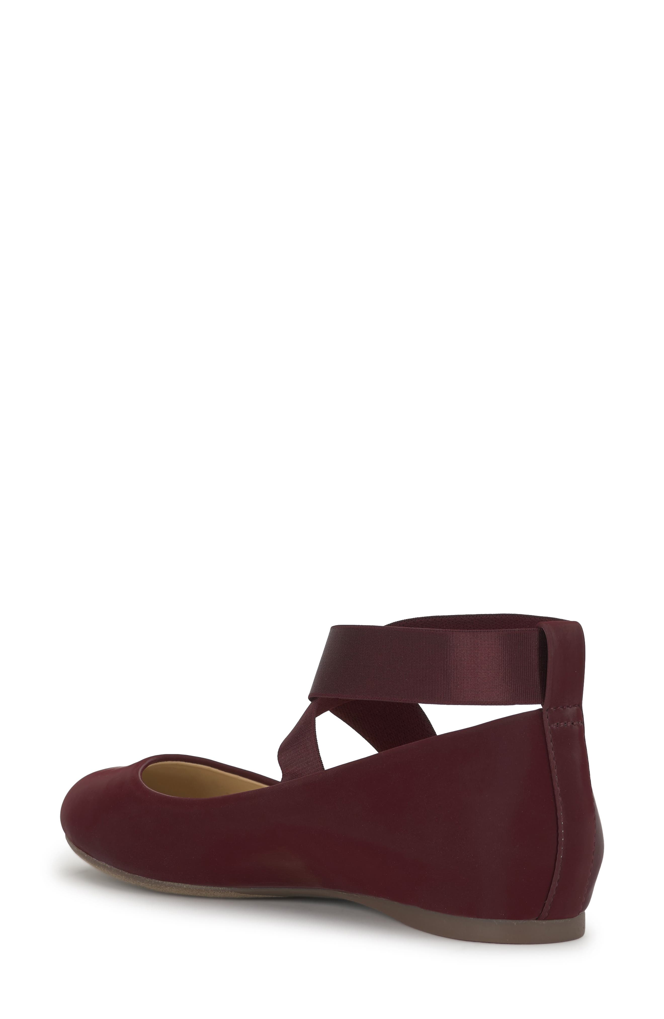 Mandayss Ankle Strap Ballet Flat, Alternate, color, RED 34