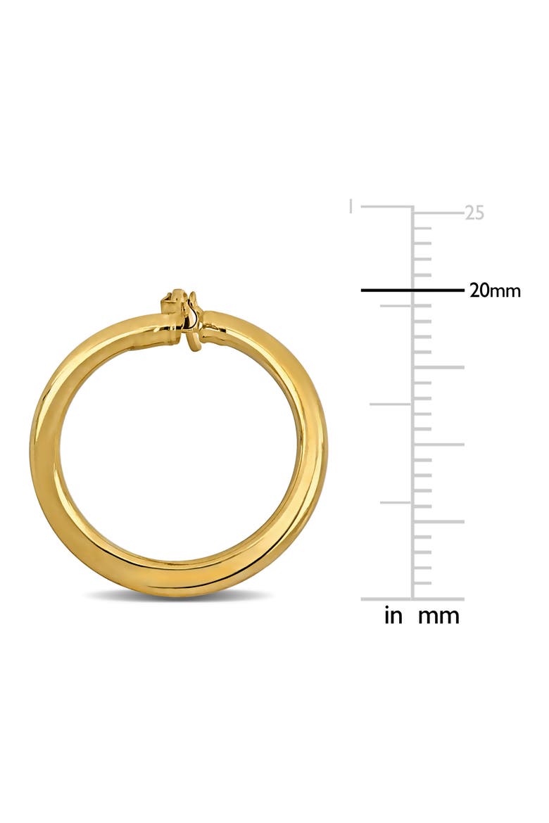 14K Yellow Gold Contorted Frontal Hoop Earrings, Alternate, color, GOLD