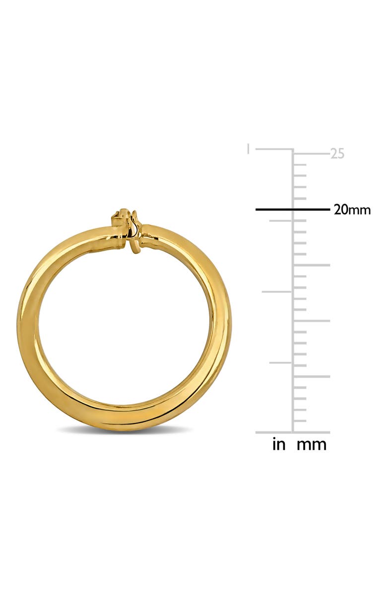 DELMAR 14K Yellow Gold Contorted Frontal Hoop Earrings, Alternate, color, 