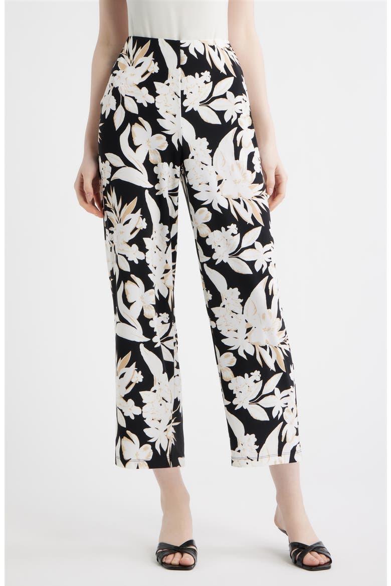 Print Crop Wide Leg Pants, Main, color, ANNE BLACK MULTI