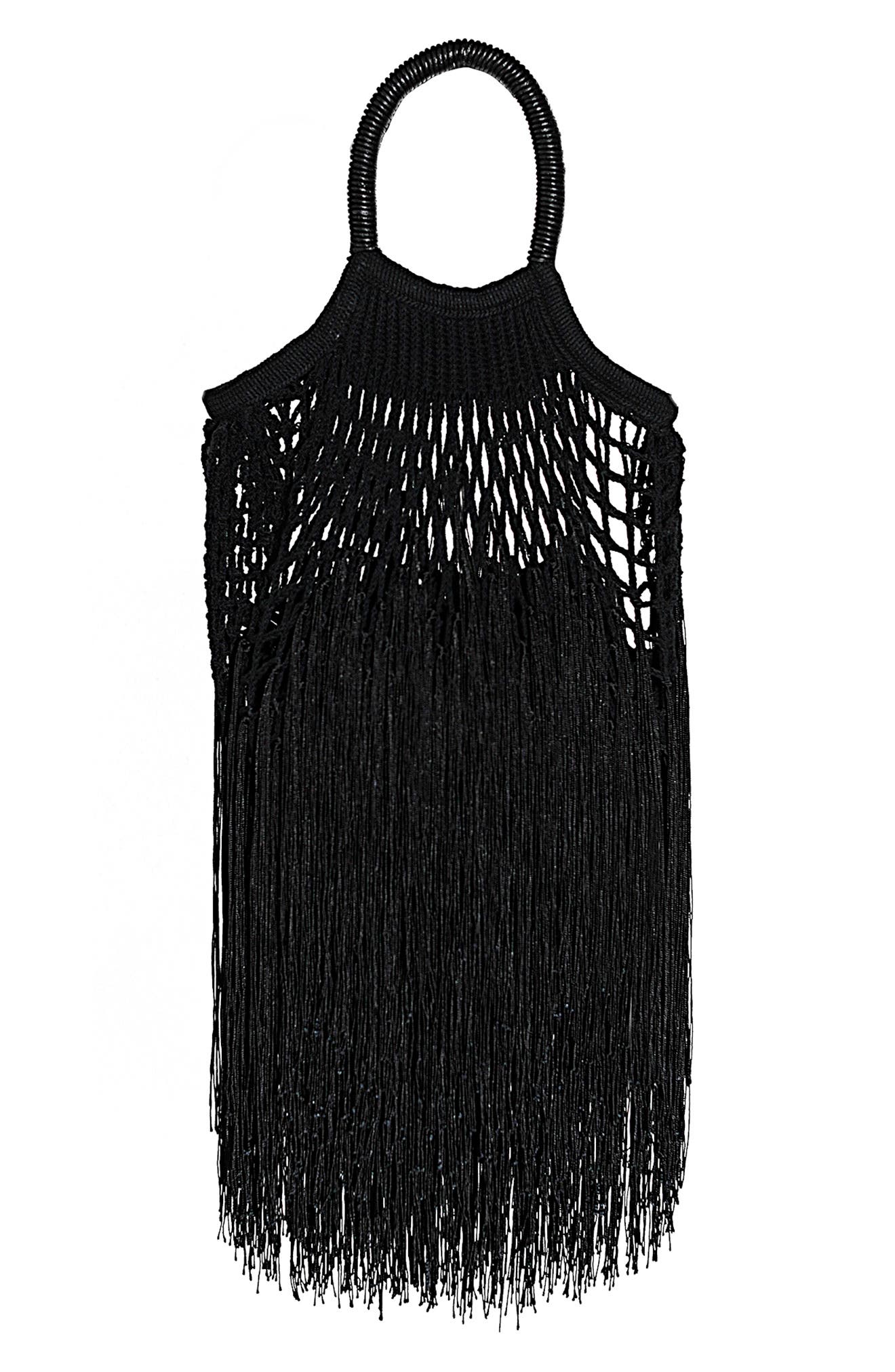 Petit Kouraj Mini Fringe Top Handle Bag, Main, color, 