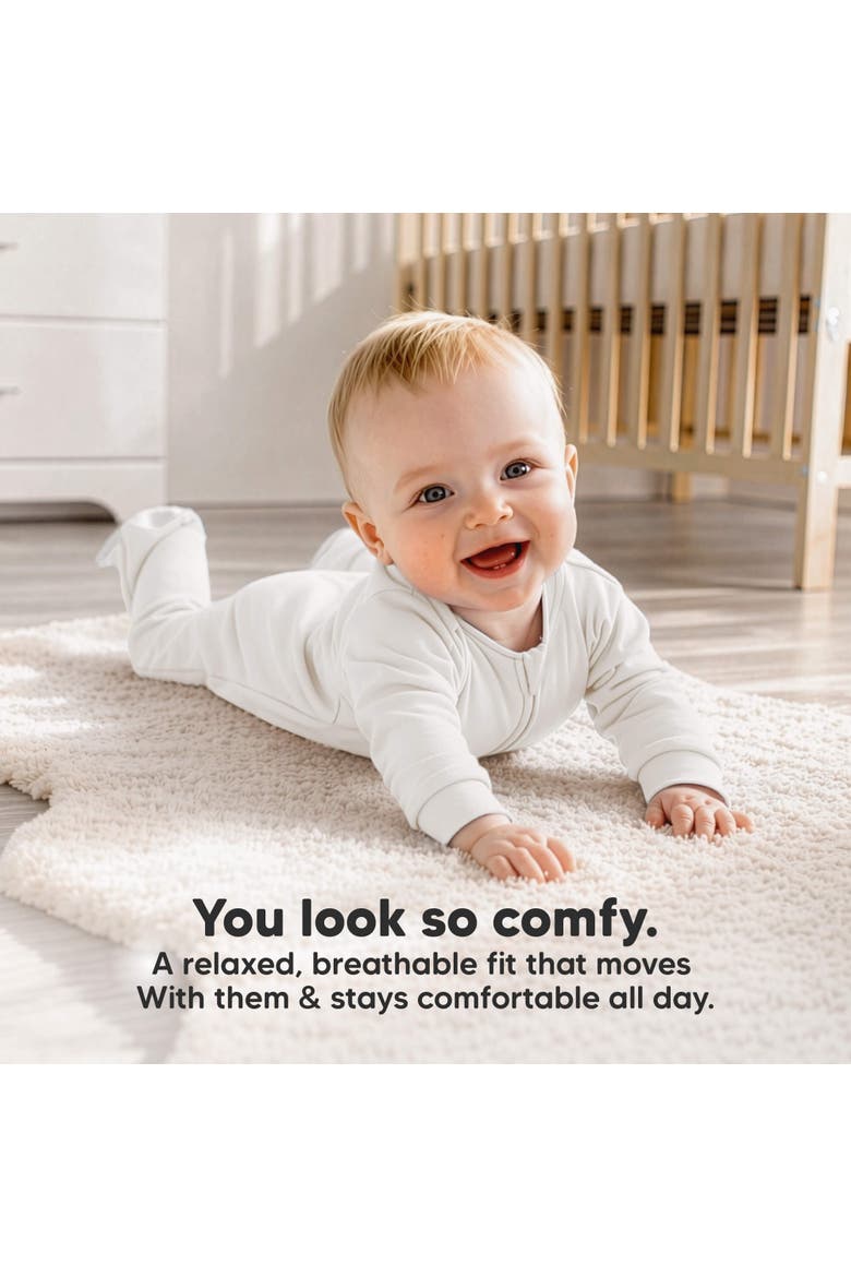 2-Pack Soothe Baby Sleep & Play Footies, Alternate, color, Soft White