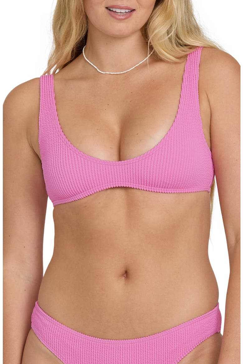 Summer Texture Swim Top, Main, color, PARTY PINK