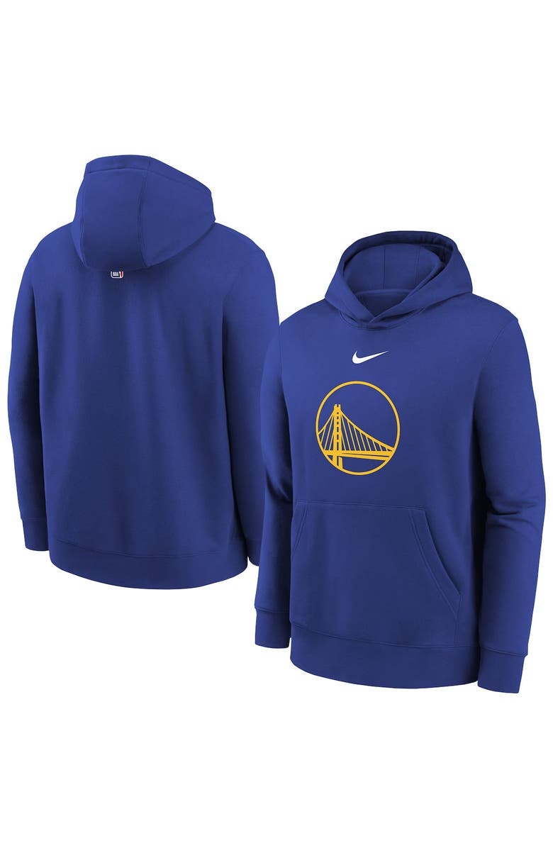 Nike Youth Nike Royal Golden State Warriors 2025/26 Club Fleece Hoodie, Main, color, Royal