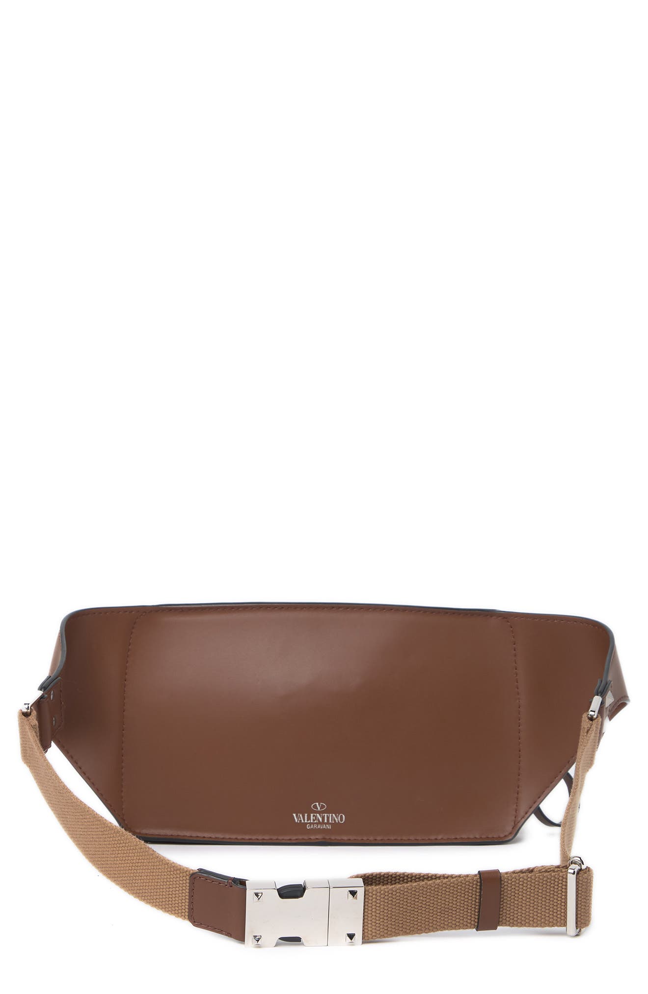 Valentino Beaded Tiger Leather Belt Bag, Alternate, color, 