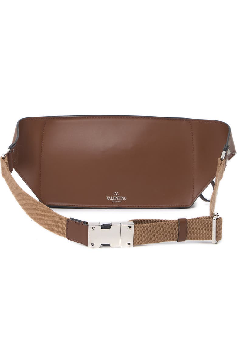 Valentino Beaded Tiger Leather Belt Bag, Alternate, color,