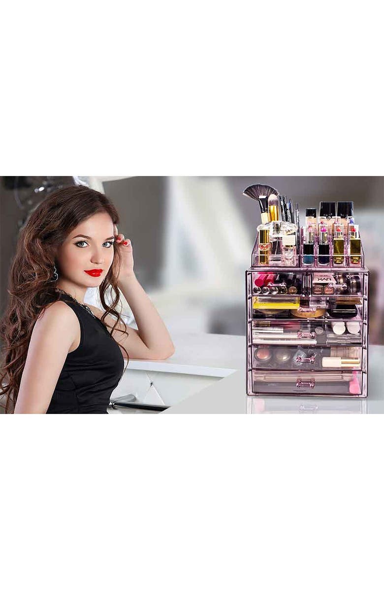 SORBUS Makeup Storage Organizer - Purple, Alternate, color,