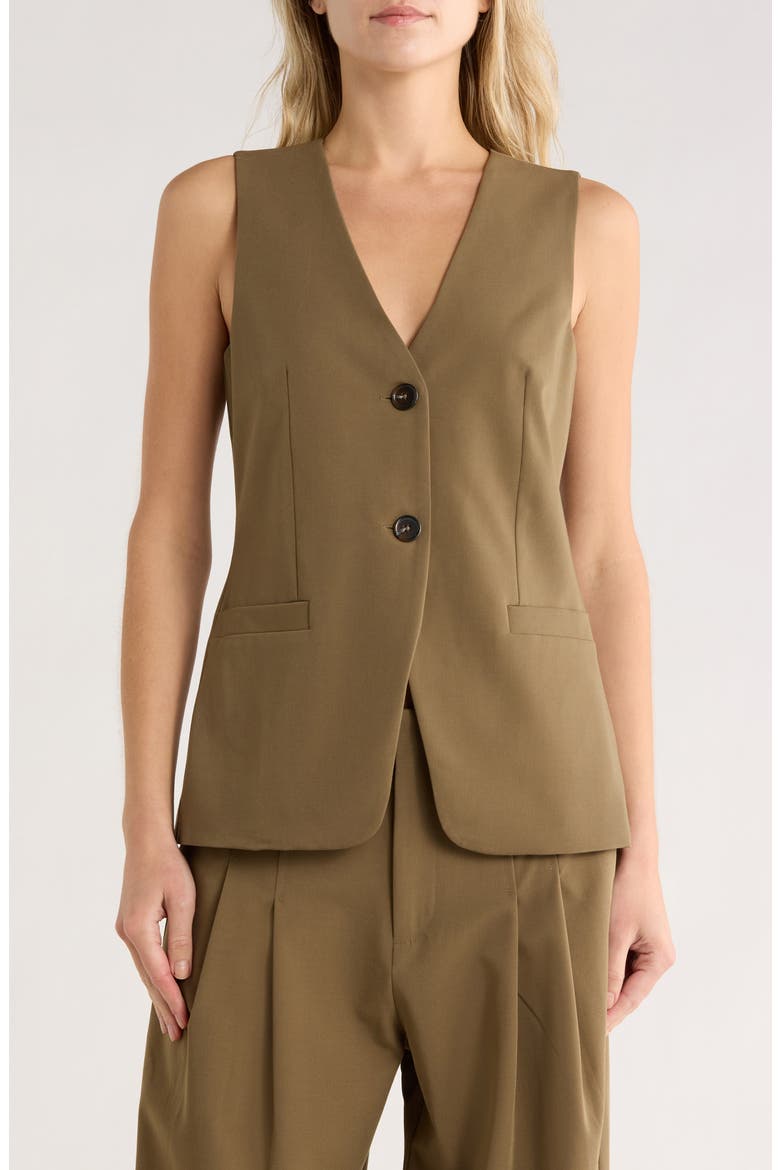 Woven Vest, Main, color, OLIVE
