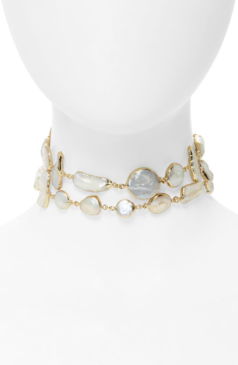Cult Gaia Suri Keshi Pearl Choker, Main, color,