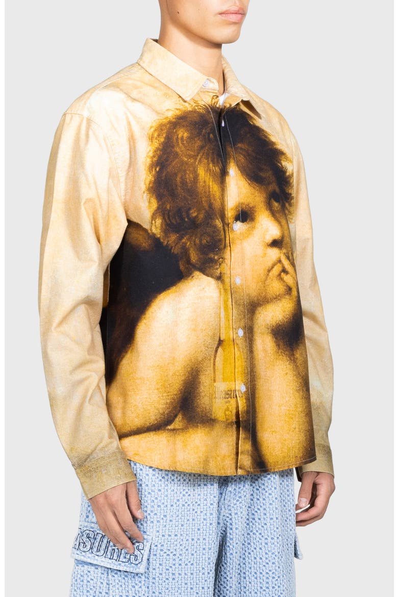 Cherub Cotton Button-Up Shirt, Alternate, color, MULTI