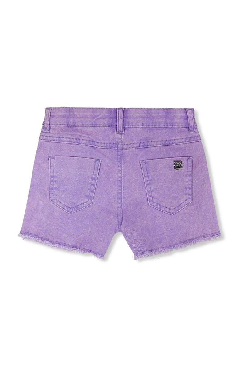 Deux par Deux Heart Embroidery Denim Shorts, Alternate, color, Mauve