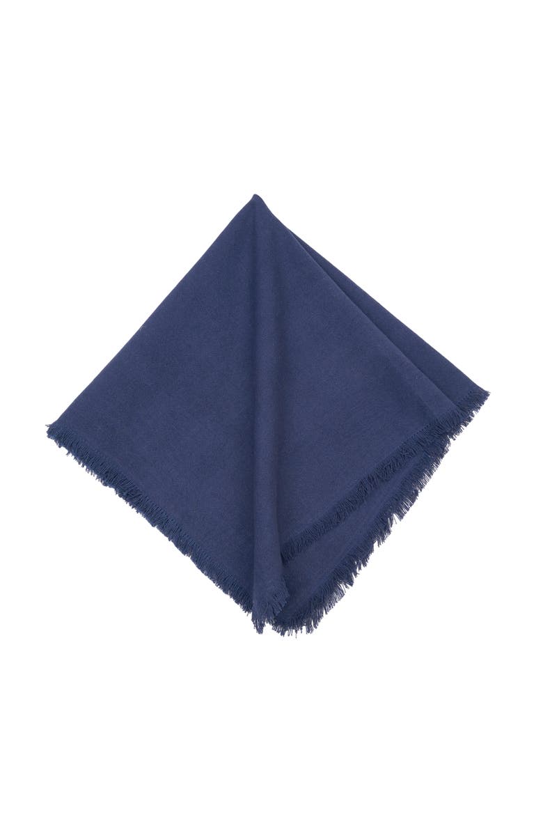 C&F Home Frayed Vintage Indigo Napkin Set of 6, Alternate, color, Blue