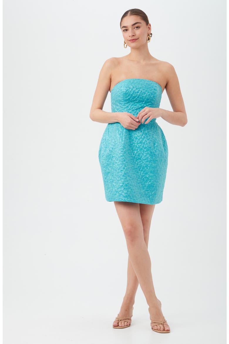 Patrizia Strapless Cocktail Dress, Alternate, color, MARINA MULTI