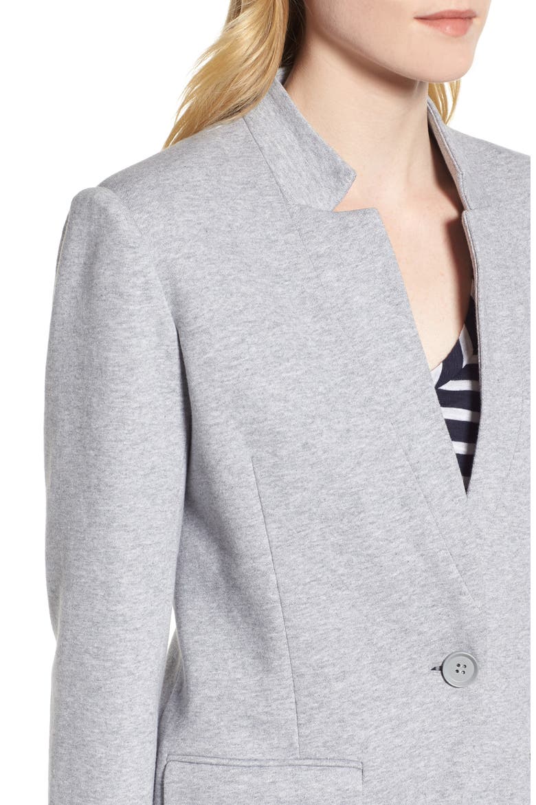 Cotton Blend Knit Blazer, Alternate, color, MEDIUM HEATHER GREY
