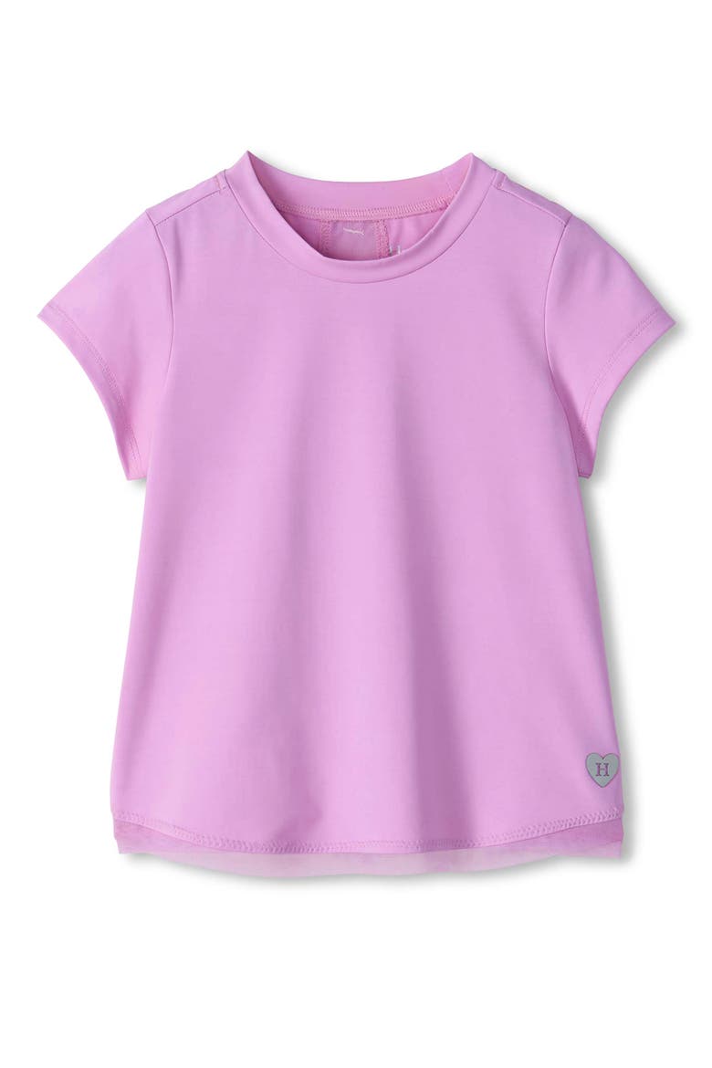 Kids' Mesh Trim Performance T-Shirt, Main, color, SHEER LILAC