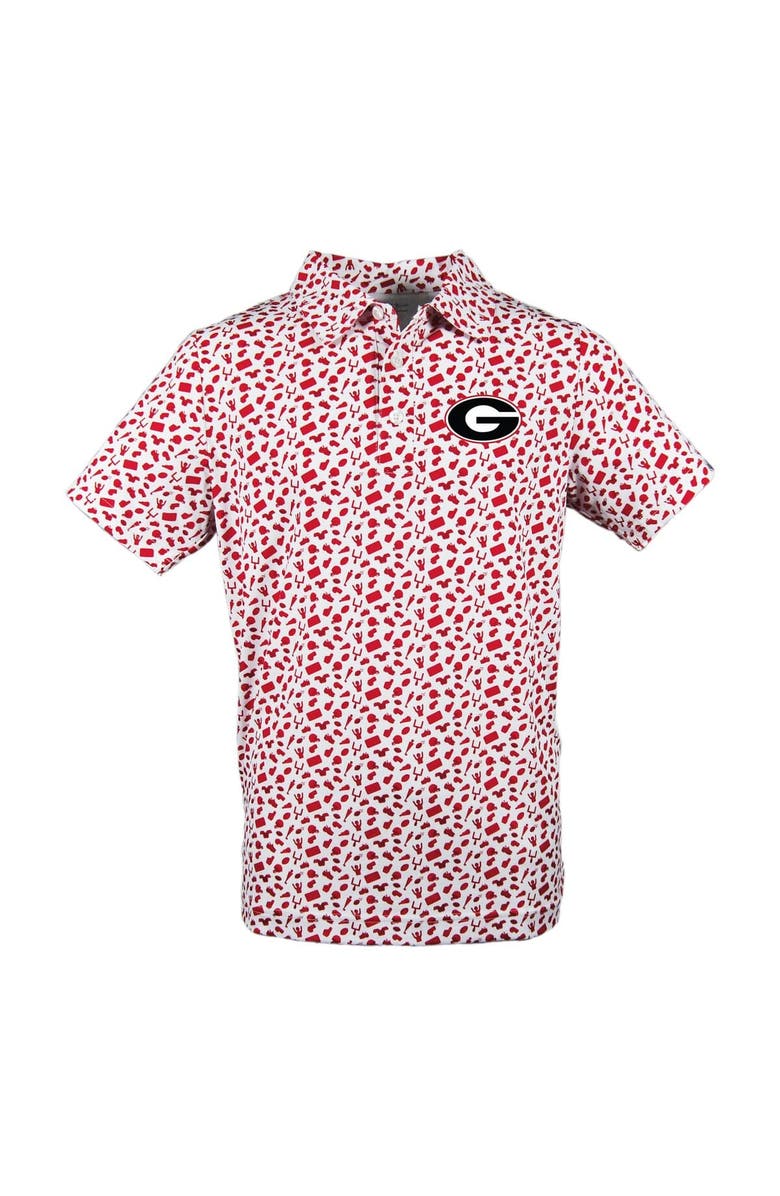 GARB Toddler Garb Red Georgia Bulldogs Tom Allover Print Performance Polo, Main, color, Red