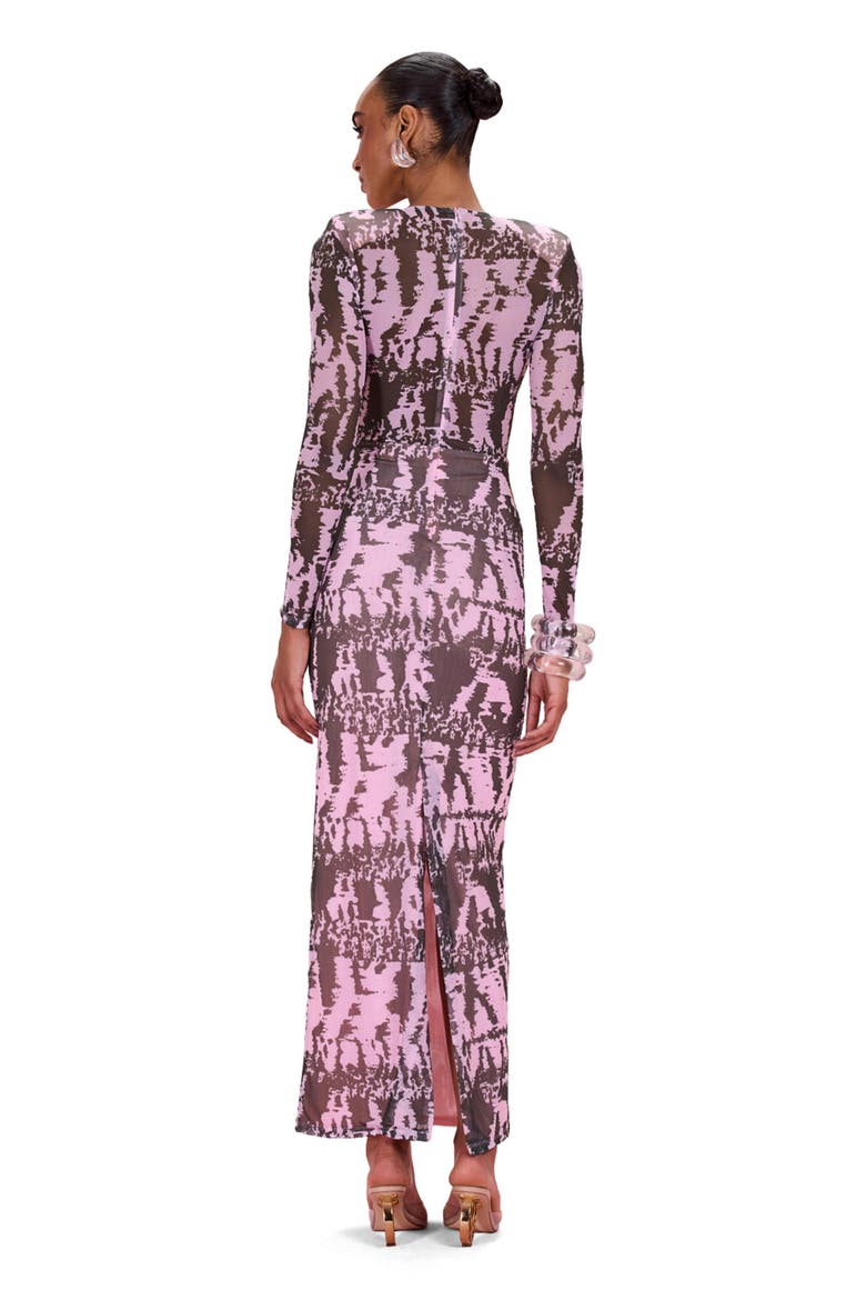 Botanic Stripe Plunge Maxi Dress, Alternate, color, GREEN
