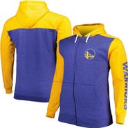 FANATICS Men's Fanatics Branded Royal/Gold Golden State Warriors Big & Tall Down and Distance Full-Zip Hoodie