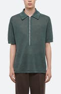 Helmut Lang Linen Zip Polo