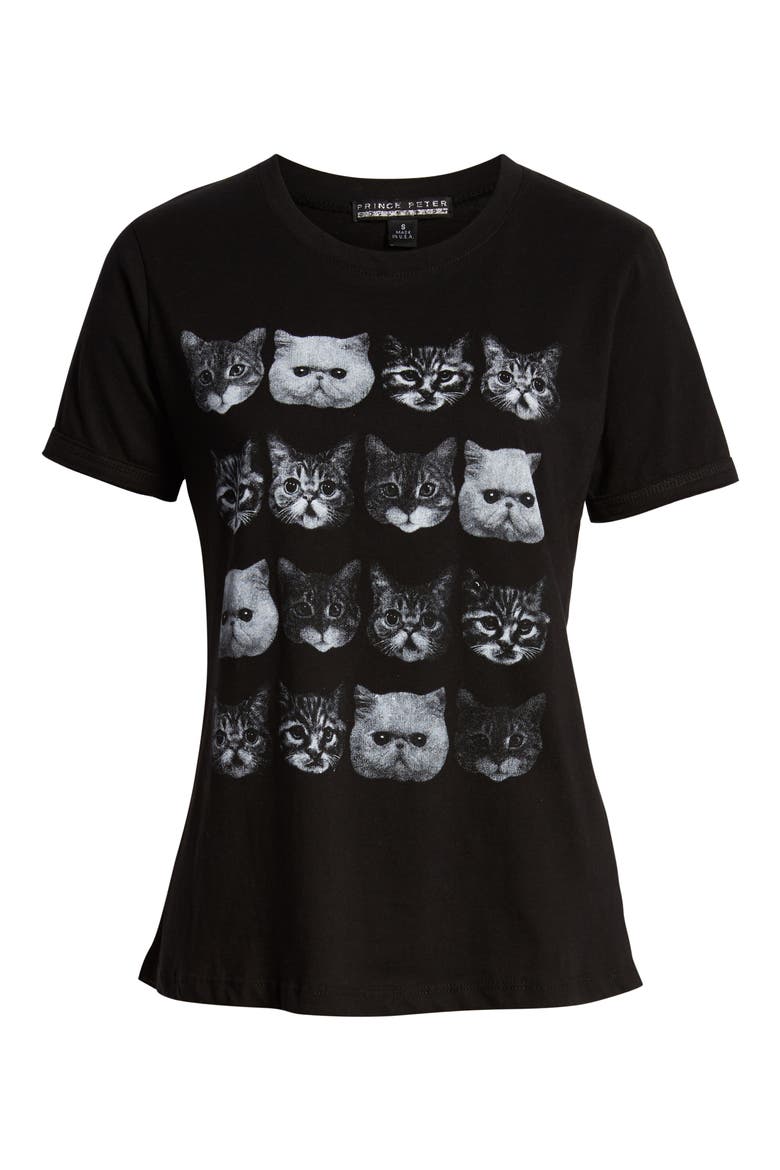 Cats Graphic Tee, Alternate, color, BLACK