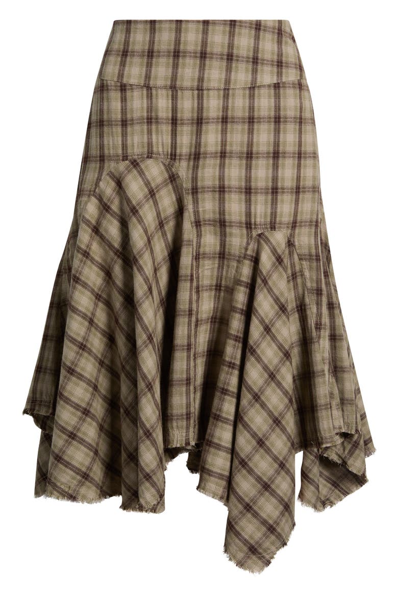 Orla Spliced Midi Skirt, Alternate, color, BROWN