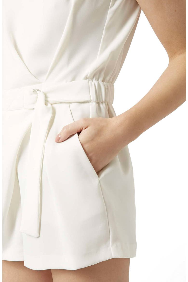D-Ring High Neck Romper, Alternate, color, CREAM