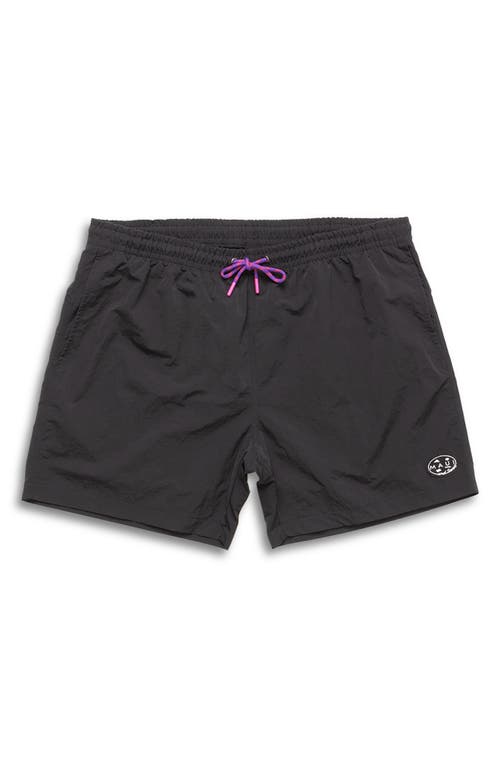 Maui And Sons Maui & Sons Maui Tag Nylon Swim Trunks In Black